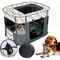 【新品・未使用・送料込み】犬用ペットサークル 折り畳み式 80×80cm グレー 楽天市場】FEANDREA 犬 サークル ペットサークル 折りたたみ 中